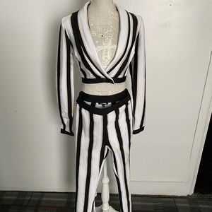 Fashion nova striped set